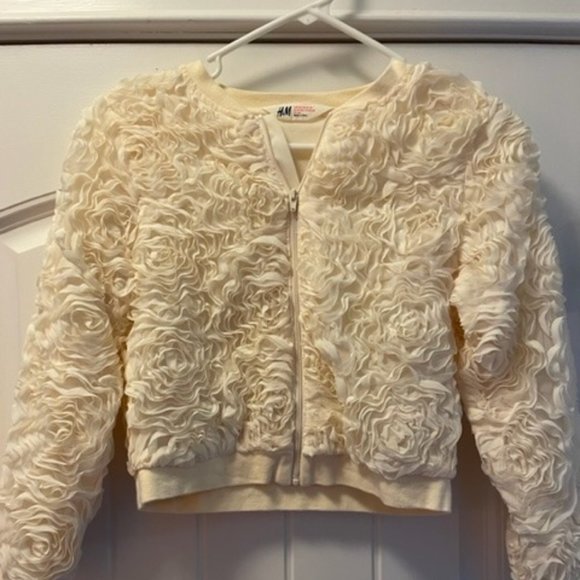 H&M Jackets & Coats H M Girls 314 Youth White Rose Bolero Dress